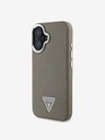 Guess Guess PU Grained Triangle Logo Back Cover за iPhone 16 Brown