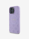 Guess Guess Saffiano Peony Stamp MagSafe заден капак за iPhone 16 Pro Purple