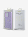 Guess Guess Saffiano Peony Stamp MagSafe заден капак за iPhone 16 Pro Purple