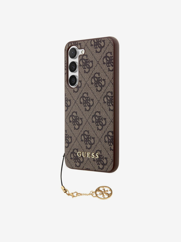 Guess Guess 4G Заден капак с чар за Samsung Galaxy S23 Brown