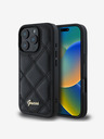 Guess Guess PU кожен ватиран заден капак за iPhone 16 Pro Max Black