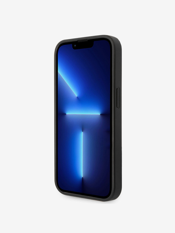 Guess Guess PU 4G метално лого заден капак за iPhone 15 Pro Grey