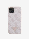 Guess Guess PU 4G Strass Triangle Metal Logo Back Cover за iPhone 15 Pink