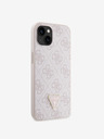Guess Guess PU 4G Strass Triangle Metal Logo Back Cover за iPhone 15 Pink