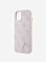 Guess Guess PU 4G Strass Triangle Metal Logo Back Cover за iPhone 15 Pink