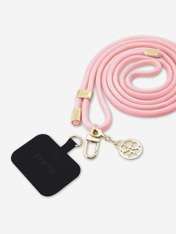 Guess Guess Каишка за кръст 4G Charm Gold/Pink