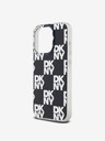 DKNY PC/TPU Заден капак с кариран десен за iPhone 14 Pro Max Black DKNY