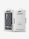 DKNY PU кожен кариран капак с шарки и райета за Samsung Galaxy S24 Black DKNY