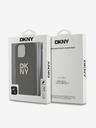DKNY PU Leather Stack Logo Wrist Strap Back Cover за iPhone 15 Pro Max Brown DKNY