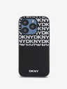 DKNY PU кожа с повтарящ се модел на джоб за карта за iPhone 14 Pro Max Black DKNY