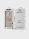 DKNY PU Leather Repeat Pattern Tonal Stripe Back Cover за iPhone 14 Pro Max Pink DKNY