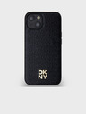 DKNY PU Кожа с повтарящ се модел Stack Logo Magsafe заден капак за iPhone 15 Black DKNY