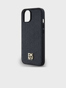 DKNY PU Кожа с повтарящ се модел Stack Logo Magsafe заден капак за iPhone 15 Black DKNY