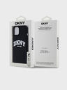 DKNY Течен силиконов MagSafe заден капак с лого на арката за iPhone 11 черен DKNY