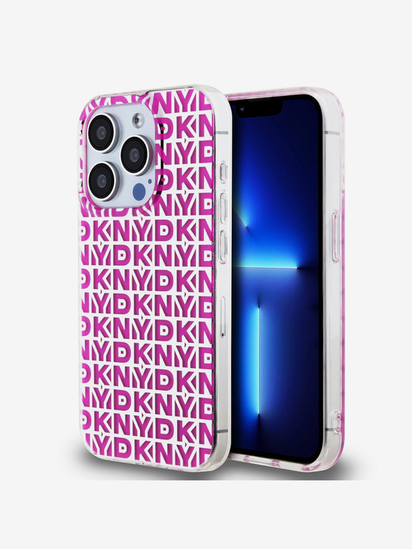DKNY PC/TPU заден капак с повтаряща се шарка за iPhone 15 Pro Max Pink DKNY