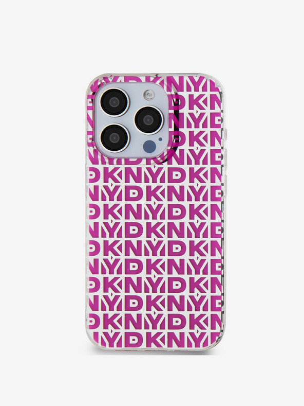 DKNY PC/TPU заден капак с повтаряща се шарка за iPhone 15 Pro Max Pink DKNY