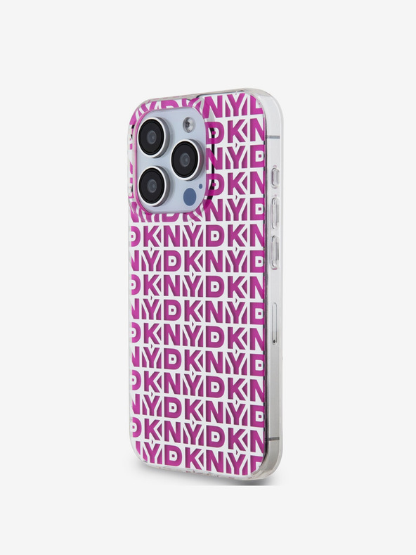 DKNY PC/TPU заден капак с повтаряща се шарка за iPhone 15 Pro Max Pink DKNY