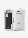DKNY PU кожа сребристо метално лого Magsafe заден капак за iPhone 12/12 Pro черен DKNY