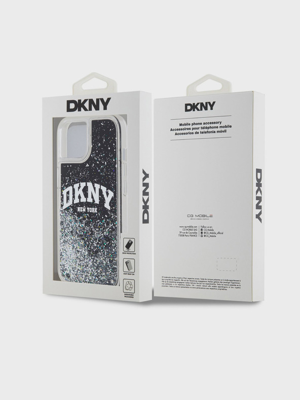 DKNY Заден капак с лого арка за iPhone 11 Black DKNY Течен блясък