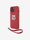 DKNY Заден капак от полиуретанова кожа с лого на стека за iPhone 14 Red DKNY