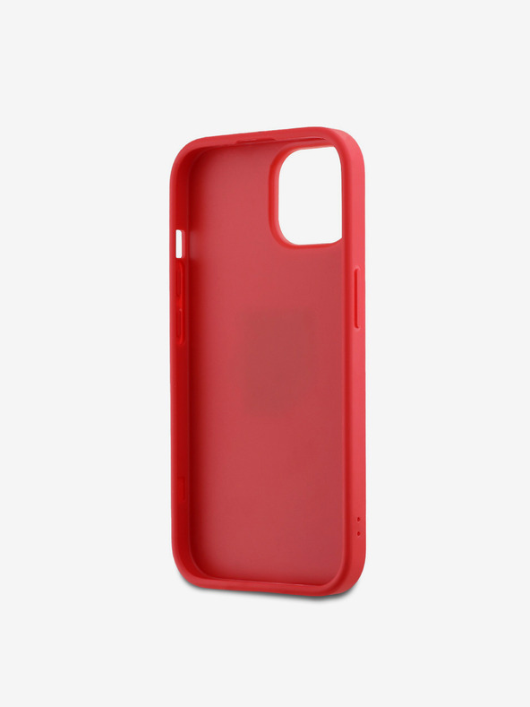 DKNY Заден капак от полиуретанова кожа с лого на стека за iPhone 14 Red DKNY
