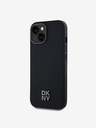 DKNY PU Leather Stack Logo Magsafe Back Cover за iPhone 15 Black DKNY