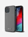 DKNY PU Leather Silver Metal Logo Magsafe Back Cover за iPhone 12/12 Pro Grey DKNY