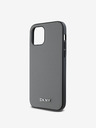 DKNY PU Leather Silver Metal Logo Magsafe Back Cover за iPhone 12/12 Pro Grey DKNY
