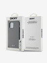 DKNY PU Leather Silver Metal Logo Magsafe Back Cover за iPhone 12/12 Pro Grey DKNY