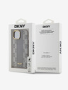 DKNY PU Кожа с кариран модел Magsafe заден капак за iPhone 15 Max Pro Beige DKNY
