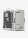 DKNY PU Leather Stack Logo Wrist Strap Back Cover за iPhone 14 Pro Black DKNY