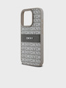 DKNY PU Leather Repeat Pattern Tonal Stripe Back Cover за iPhone 14 Pro Beige DKNY