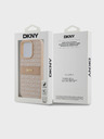 DKNY PU Leather Repeat Pattern Tonal Stripe Back Cover за iPhone 14 Pro Pink DKNY
