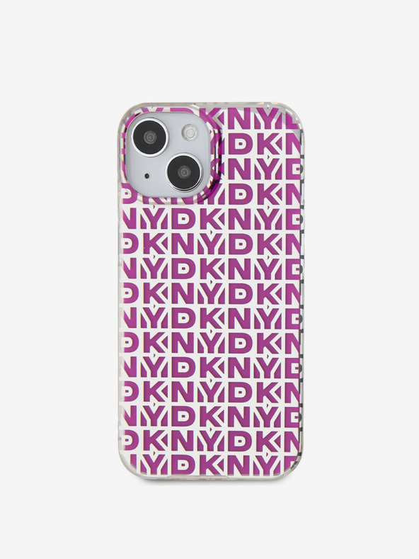 DKNY PC/TPU заден капак с повтаряща се шарка за iPhone 15 Pink DKNY