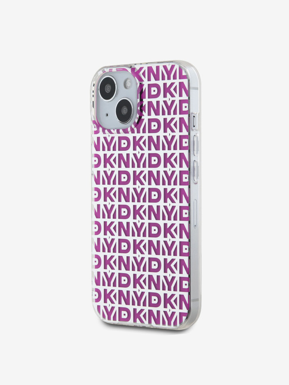 DKNY PC/TPU заден капак с повтаряща се шарка за iPhone 15 Pink DKNY