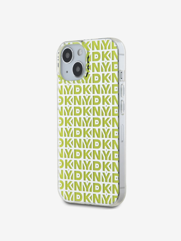 DKNY Заден капак от PC/TPU с повтаряща се шарка за iPhone 15 Yellow DKNY