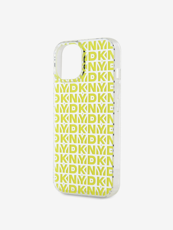 DKNY Заден капак от PC/TPU с повтаряща се шарка за iPhone 15 Yellow DKNY
