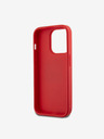 DKNY Заден капак от PU кожа с лого на стека за iPhone 14 Pro Red DKNY