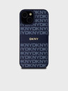 DKNY PU Leather Repeat Pattern Tonal Stripe Back Cover за iPhone 15 Blue DKNY