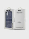 DKNY PU Leather Repeat Pattern Tonal Stripe Back Cover за iPhone 14 Blue DKNY