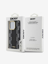DKNY PU Кожа с кариран десен Magsafe заден капак за iPhone 15 Pro Max Black DKNY