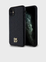 DKNY Заден капак от PU кожа с повтарящ се модел и лого Magsafe за iPhone 11 Black DKNY
