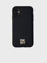 DKNY Заден капак от PU кожа с повтарящ се модел и лого Magsafe за iPhone 11 Black DKNY