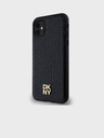 DKNY Заден капак от PU кожа с повтарящ се модел и лого Magsafe за iPhone 11 Black DKNY
