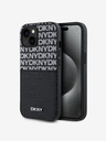 DKNY PU Leather Repeat Pattern Card Pocket Back Cover за iPhone 15 Black DKNY