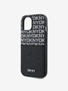 DKNY PU Leather Repeat Pattern Card Pocket Back Cover за iPhone 15 Black DKNY