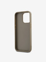 DKNY PU Leather Stack Logo Wrist Strap Back Cover за iPhone 14 Pro Max Beige DKNY