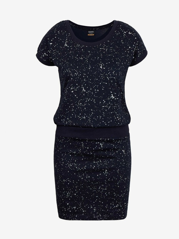 Sam 73 Тъмно синя дамска шарена рокля SAM 73 Nika