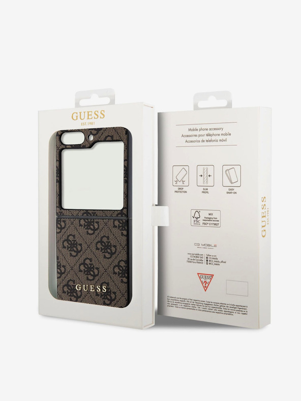Guess Guess Заден капак 4G Charm за Samsung Galaxy Z Flip 5 Brown