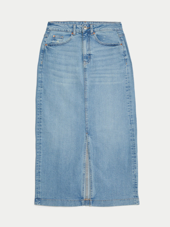 Marks & Spencer Синя дамска пола от деним Marks & Spencer